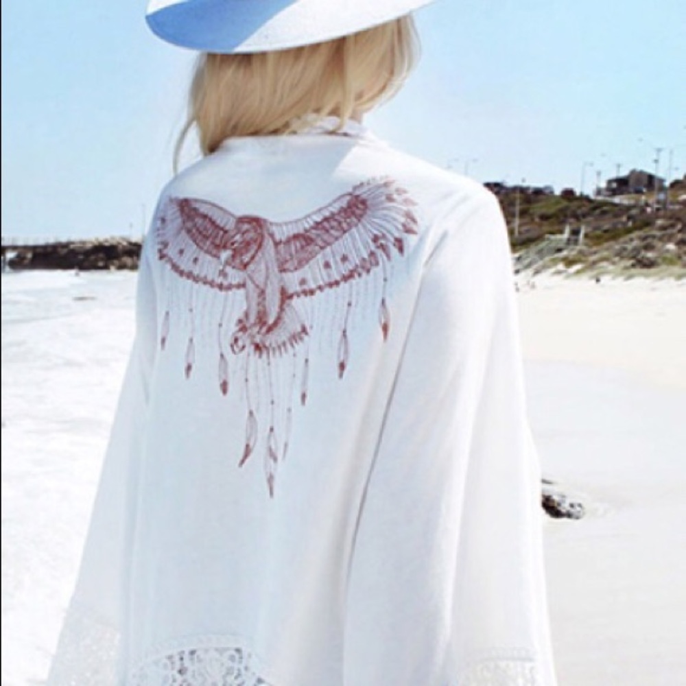 Red Bird Boho Beach Cover - Picture 2 of 4